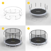 Rebel RBA-8003 Trampolína Active PRO 366 cm + ochranná sieť + rebrík