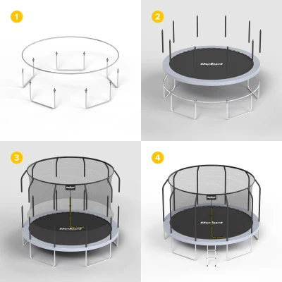 Rebel RBA-8003 Trampolína Active PRO 366 cm + ochranná sieť + rebrík