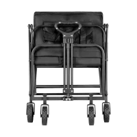 Rebel RBA-5500 Zložiteľný záhradný vozík 80 l, 100 kg, čierny