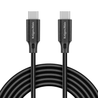 Kruger&Matz KM1260 Kábel USB-C - USB-C, 100 W, 1 m, Basic