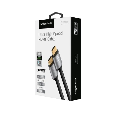 Kruger&Matz KM1265 Kabel Ultra High Speed HDMI 2.1, 8K, 1,8 m