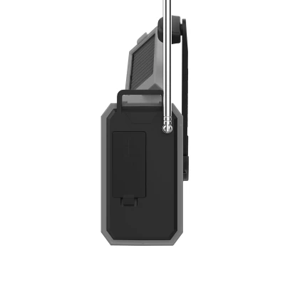 Kruger&Matz KM0838 Solárne rádio s powerbankou 10 000 mAh, SOS alarm, LED svietidlo, sivé