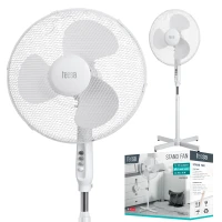 Teesa TSA8022 Stojanový ventilátor, 3 rychlosti, výška 105 - 123 cm, bílý