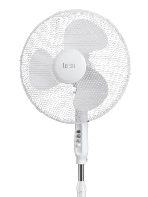 Teesa TSA8022 Stojanový ventilátor, 3 rychlosti, výška 105 - 123 cm, bílý