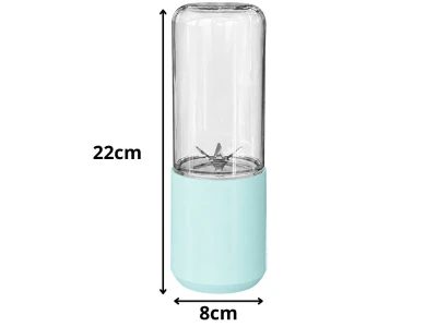 Verk 07337 Přenosný smoothie mixér s nádobou 400 ml, 150 W, modrý