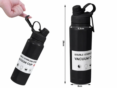 Verk 07388 Termofľaša s držiakom 700 ml, čierna