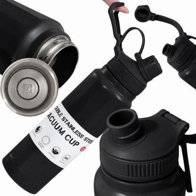 Verk 07388 Termofľaša s držiakom 700 ml, čierna