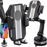 Verk 10131 Univerzální držák telefonu do auta na čelní sklo 360°, černý
