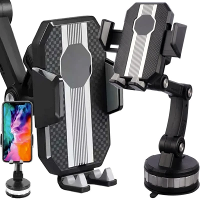 Verk 10131 Univerzální držák telefonu do auta na čelní sklo 360°, černý