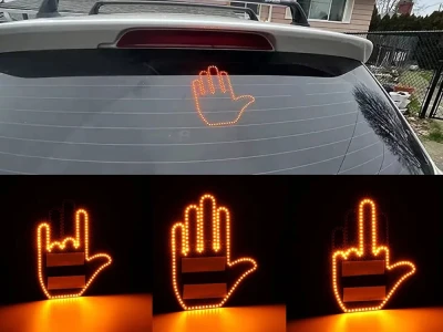 Verk 10154 Signalizátor gest do auta - ruka, 203 LED, diaľkové ovládanie