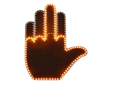 Verk 10154 Signalizátor gest do auta - ruka, 203 LED, diaľkové ovládanie