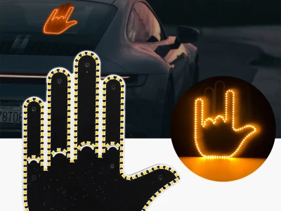 Verk 10154 Signalizátor gest do auta - ruka, 203 LED, diaľkové ovládanie