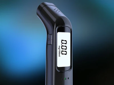 Verk 27526 Bezkontaktní digitální alkohol tester s USB nabíjením, černý