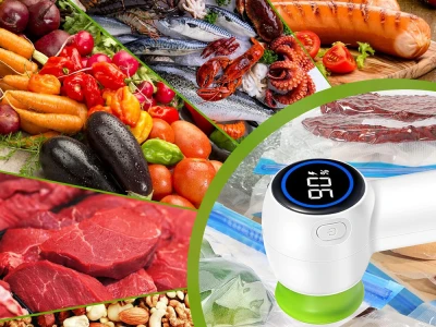 Verk 27539 Přenosná vakuovací pumpa na uchovávání potravin, USB, 4 sáčky