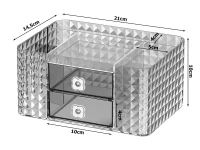 Verk 27644 Organizér na kosmetiku a šperky se zásuvkami 21 x 10 cm