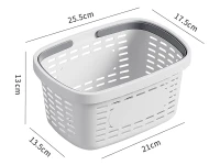 Verk 27652 Košík do koupelny s úchyty 25,5 x 17,5 cm, béžový