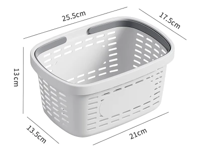 Verk 27652 Košík do koupelny s úchyty 25,5 x 17,5 cm, béžový