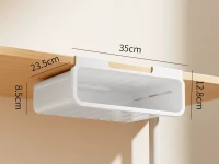 Verk 27655 Výsuvný organizér pod desku stolu 32,5 x 8,5 x 23 cm, bílá