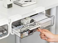Verk 27655 Výsuvný organizér pod desku stolu 32,5 x 8,5 x 23 cm, bílá