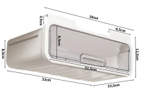 Verk 27655 Výsuvný organizér pod desku stolu 32,5 x 8,5 x 23 cm, bílá