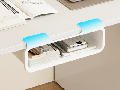 Verk 27655 Výsuvný organizér pod desku stolu 32,5 x 8,5 x 23 cm, bílá