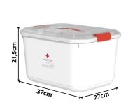 Verk 27660 Organizér na léky s bezpečnostním uzávěrem 37 x 27 x 21,5 cm, bílý