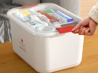 Verk 27660 Organizér na léky s bezpečnostním uzávěrem 37 x 27 x 21,5 cm, bílý