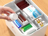 Verk 27660 Organizér na léky s bezpečnostním uzávěrem 37 x 27 x 21,5 cm, bílý
