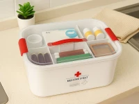 Verk 27660 Organizér na léky s bezpečnostním uzávěrem 37 x 27 x 21,5 cm, bílý