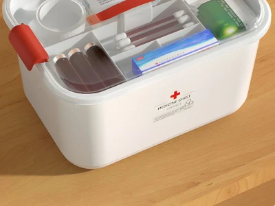 Verk 27660 Organizér na léky s bezpečnostním uzávěrem 37 x 27 x 21,5 cm, bílý