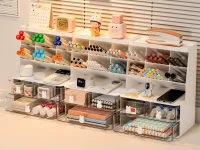 Verk 27656 Organizér se zásuvkami na stůl 30 x 22,5 x 17 cm, bílý