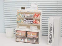 Verk 27656 Organizér se zásuvkami na stůl 30 x 22,5 x 17 cm, bílý