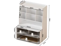 Verk 27656 Organizér se zásuvkami na stůl 30 x 22,5 x 17 cm, bílý