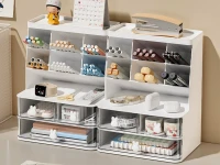 Verk 27656 Organizér se zásuvkami na stůl 30 x 22,5 x 17 cm, bílý
