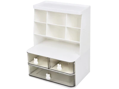 Verk 27656 Organizér se zásuvkami na stůl 30 x 22,5 x 17 cm, bílý