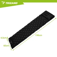 Trizand 27682 Samonafukovacia matrac s integrovanou pumpou 190 x 60 cm, čierna