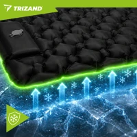 Trizand 27682 Samonafukovacia matrac s integrovanou pumpou 190 x 60 cm, čierna