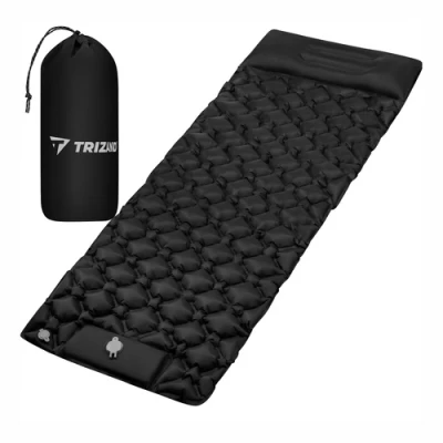 Trizand 27682 Samonafukovacia matrac s integrovanou pumpou 190 x 60 cm, čierna