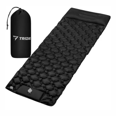 Trizand 27682 Samonafukovacia matrac s integrovanou pumpou 190 x 60 cm, čierna
