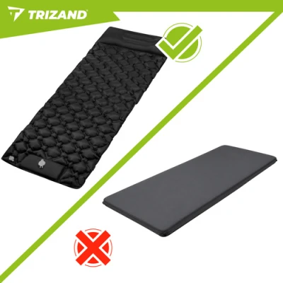 Trizand 27682 Samonafukovacia matrac s integrovanou pumpou 190 x 60 cm, čierna