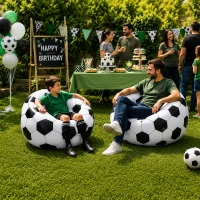 Verk 27758 Nafukovacie kreslo v tvare futbalovej lopty 60 x 95 cm, čierno-biele