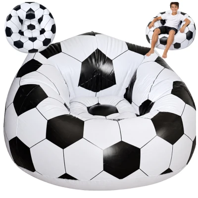 Verk 27758 Nafukovacie kreslo v tvare futbalovej lopty 60 x 95 cm, čierno-biele