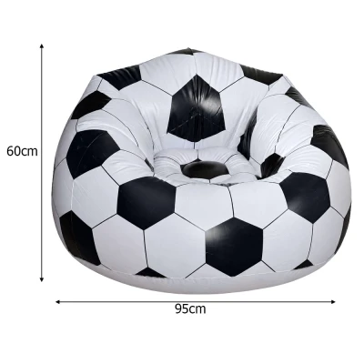 Verk 27758 Nafukovacie kreslo v tvare futbalovej lopty 60 x 95 cm, čierno-biele