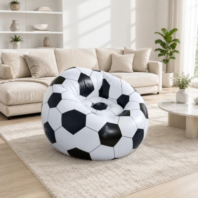 Verk 27758 Nafukovacie kreslo v tvare futbalovej lopty 60 x 95 cm, čierno-biele