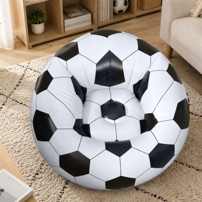 Verk 27758 Nafukovacie kreslo v tvare futbalovej lopty 60 x 95 cm, čierno-biele
