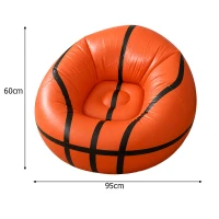 Verk 27759 Nafukovací křeslo ve tvaru basketbalového míče 60 x 95 cm, oranžový