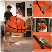 Verk 27759 Nafukovací křeslo ve tvaru basketbalového míče 60 x 95 cm, oranžový