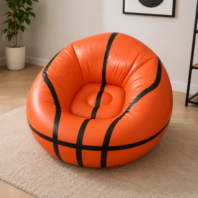 Verk 27759 Nafukovací křeslo ve tvaru basketbalového míče 60 x 95 cm, oranžový