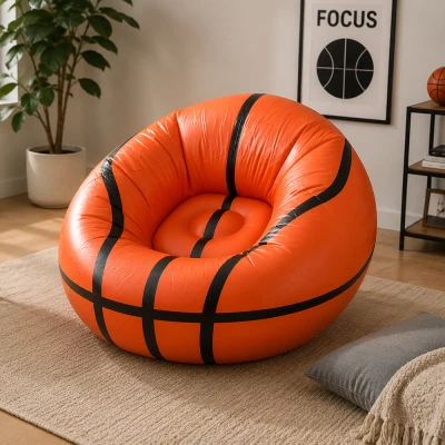 Verk 27759 Nafukovací křeslo ve tvaru basketbalového míče 60 x 95 cm, oranžový