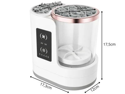 Verk 27760 Elektrický čistič štětců na make-up, 6 W, USB-C, bílý